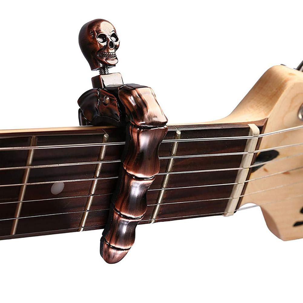 Musical Instrument Art - Gitarren-Capo Totenkopf-Capo für Akustik- und E-Gitarre,