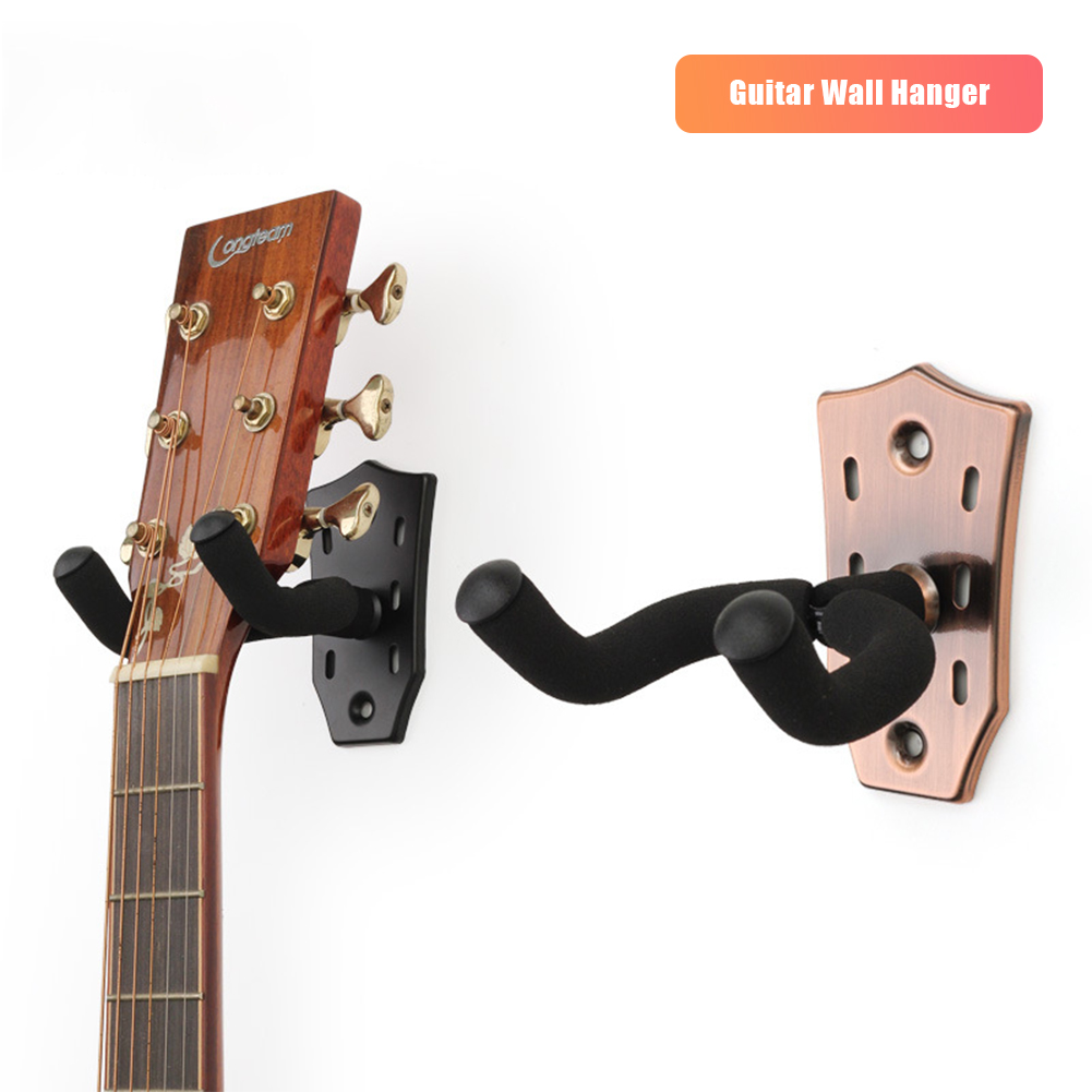 Musical Instrument Art - Gitarren-Ukulele-Haken, Metall-Akustikgitarren-Hakenständer, rutschfeste Halterung, Wandmontage, geeignet