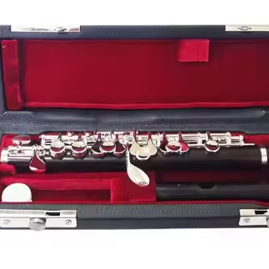 Musical Instrument Piccolo - Ebenholz-Piccolo mit versilbertem Musikinstrument