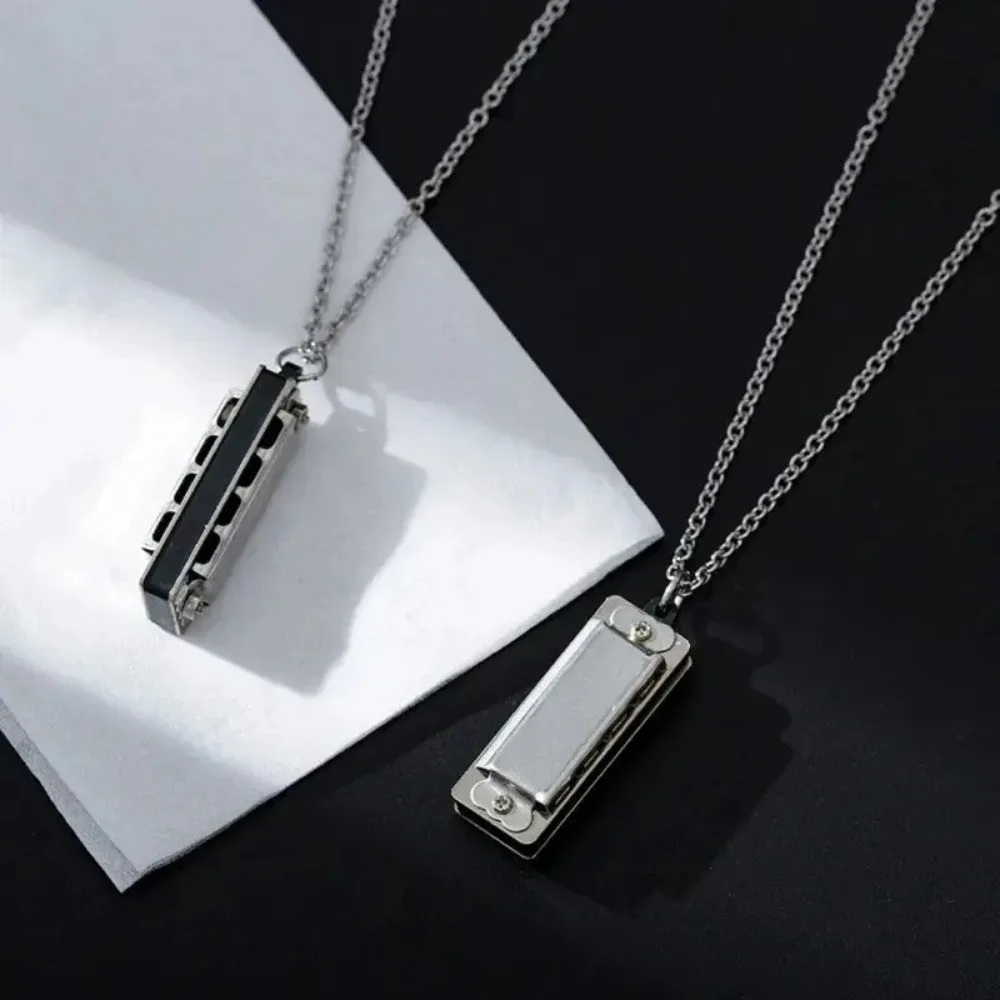 Musical Instrument You Blow - Mini-Mundharmonika-Halskette für Männer und Frauen, Nischen-Design-Sinn-Anhänger,