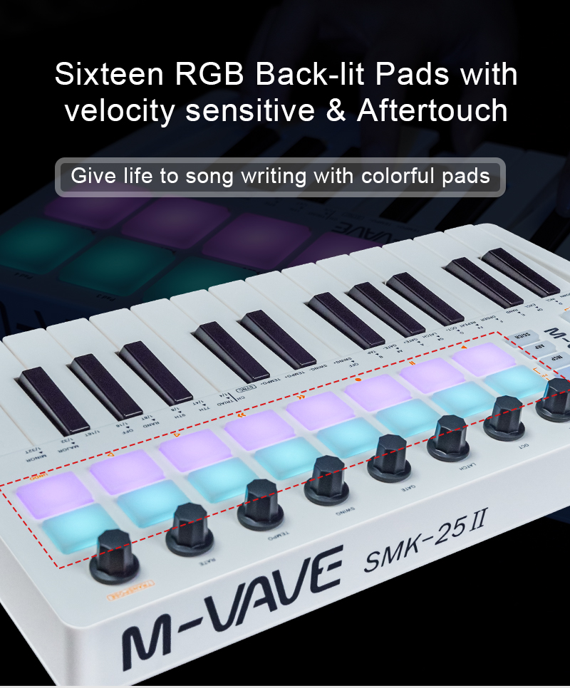 M-VAVE SMK-25 II MIDI Pad Cont – Musical Instrument Synthesizer Bewertung und Preis