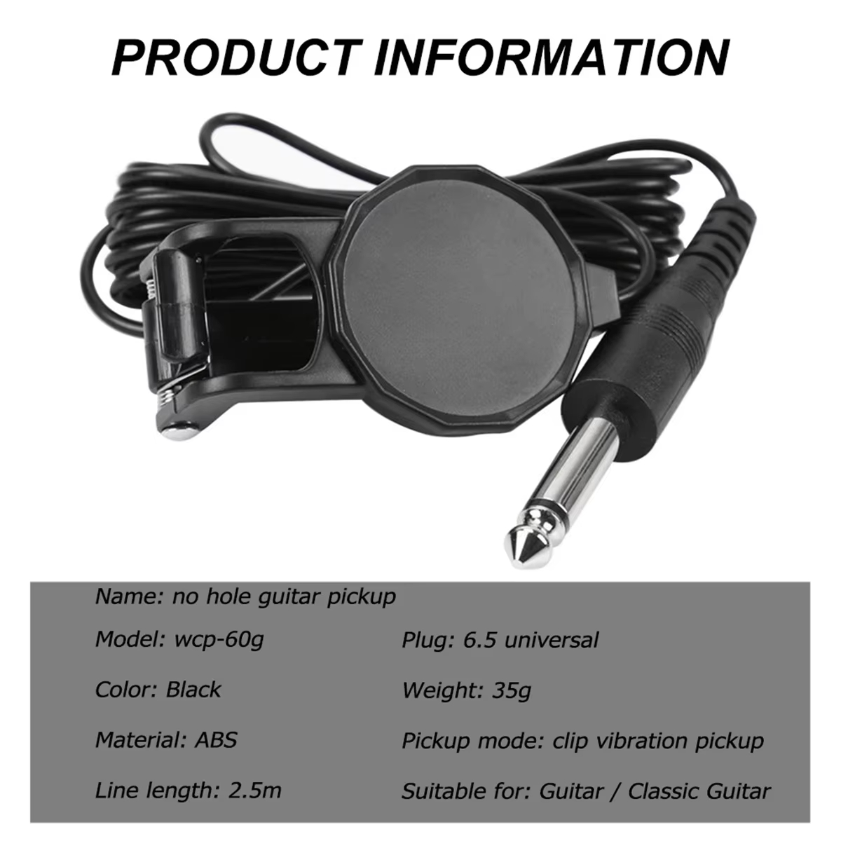 Audio Jack Clip On Pickup/2,5  – Musical Instrument Art Bewertung und Preis