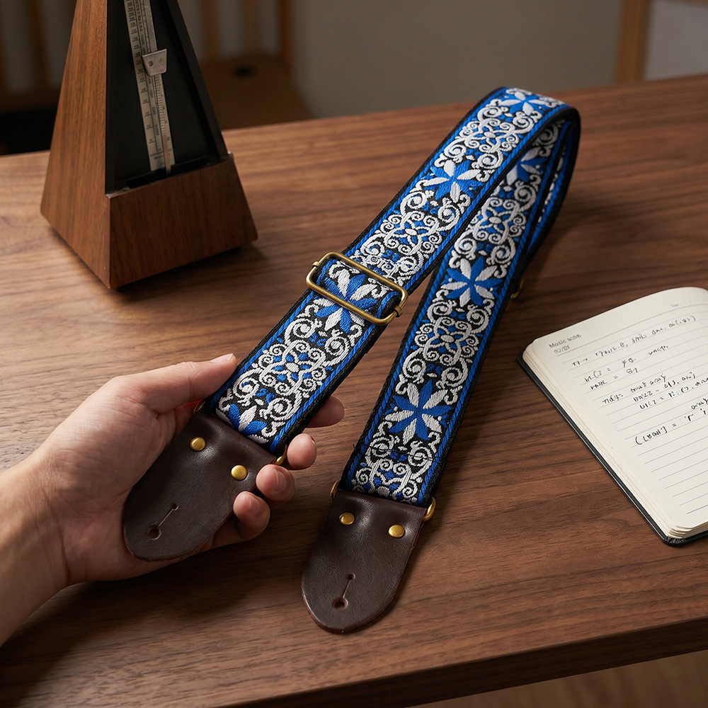 Bestickter Gitarrengurt im Vin – Musical Instrument Art Bewertung und Preis